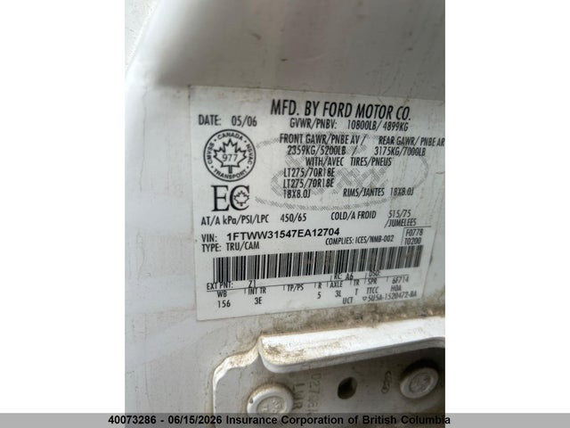 Продаж на аукціоні авто 2007 Ford F350, vin: 1FTWW31547EA12704, номер лоту: 40073286