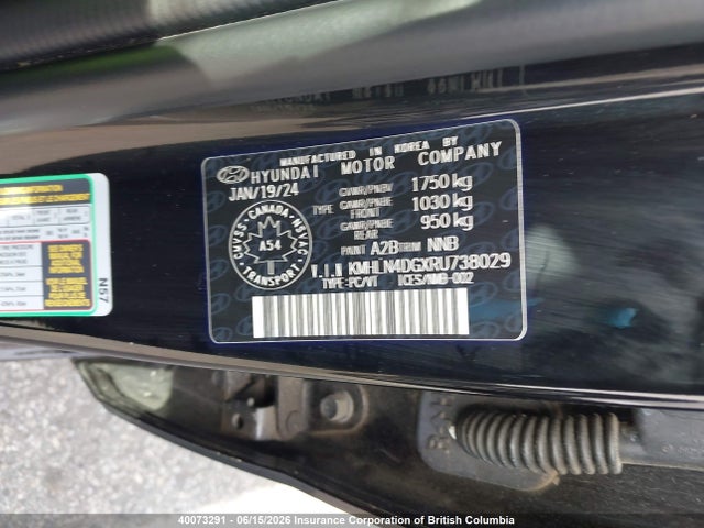 2024 Hyundai Elantra Luxury მანქანა იყიდება აუქციონზე, vin: KMHLN4DGXRU738029, აუქციონის ნომერი: 40073291