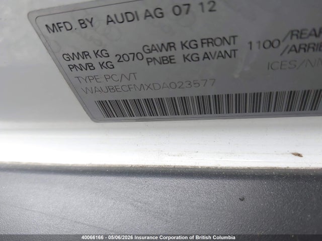Aukcja sprzedaży 2013 Audi A3 Premium, vin: WAUBECFMXDA023577, numer aukcji: 40066166