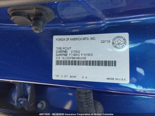Acura TLX 2019 19UUB3F88KA802482 Image 9