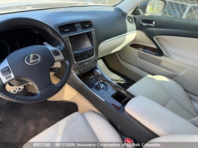 Aukcja sprzedaży 2011 Lexus Is 350c, vin: JTHFE2C22B2506696, numer aukcji: 40073580