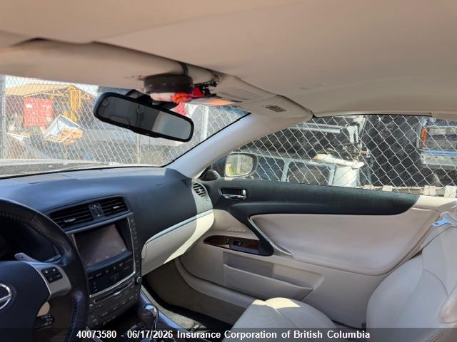 Aukcja sprzedaży 2011 Lexus Is 350c, vin: JTHFE2C22B2506696, numer aukcji: 40073580