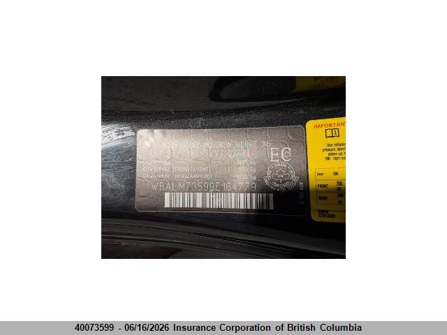 Продаж на аукціоні авто 2009 Bmw Z4, vin: WBALM73599E164779, номер лоту: 40073599