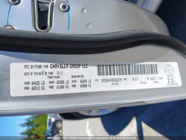 Продаж на аукціоні авто 2011 Dodge Caliber Uptown, vin: 1B3CB9HA3BD263279, номер лоту: 40073620