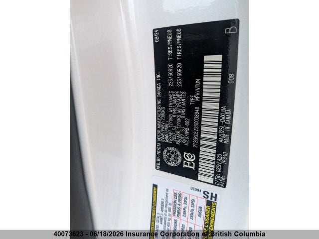 40073623 :رقم المزاد ، 2T2GKCEZ2SC038948 vin ، 2025 Lexus Nx 350h مزاد بيع