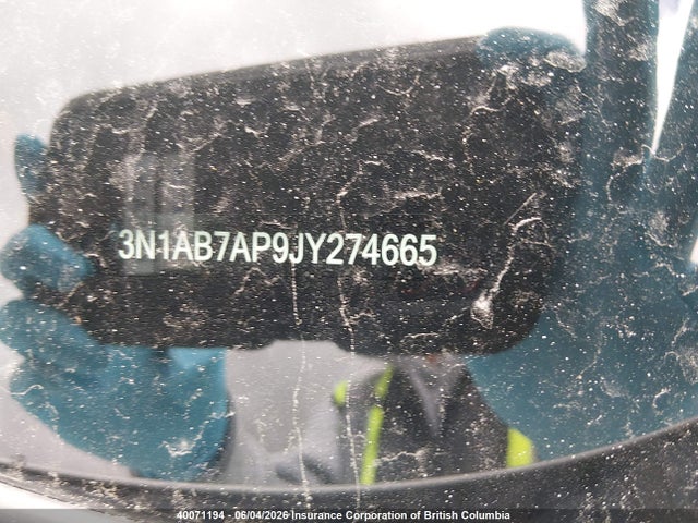 Продаж на аукціоні авто 2018 Nissan Sentra S/sv/sr/sl, vin: 3N1AB7AP9JY274665, номер лоту: 40071194