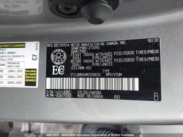 Lexus RX 450H 2021 2T2JGMDA0MC058630 Image 9