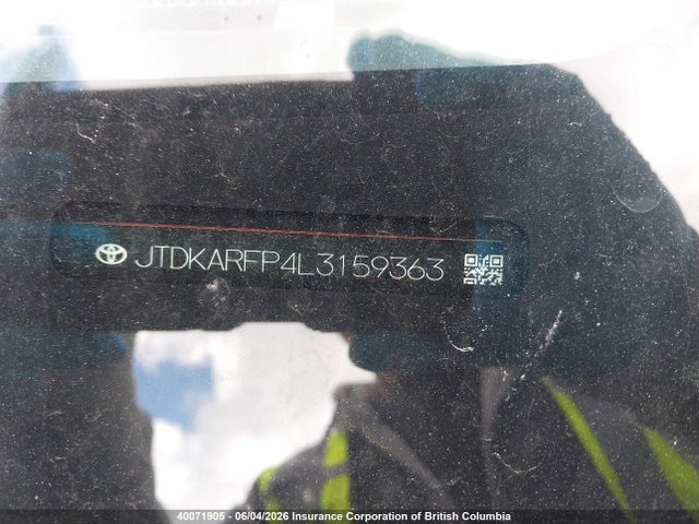 JTDKARFP4L3159363 Toyota Prius Prime Le/xle/limited