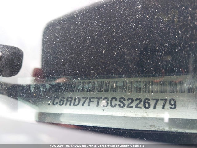 Продажа на аукционе авто 2012 Dodge Ram 1500 St, vin: 1C6RD7FT3CS226779, номер лота: 40073694