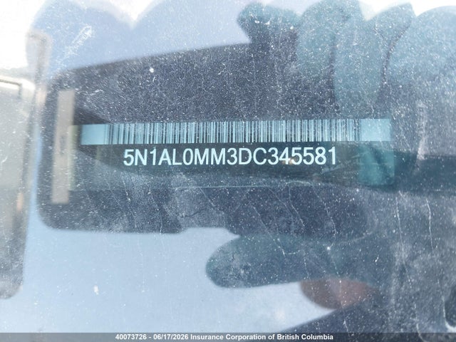 Продажа на аукционе авто 2013 Infiniti Jx35, vin: 5N1AL0MM3DC345581, номер лота: 40073726