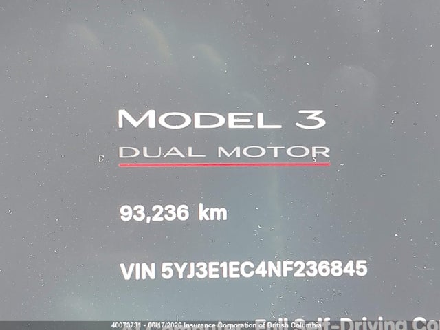 Tesla MODEL 3 2022 5YJ3E1EC4NF236845 Image 16
