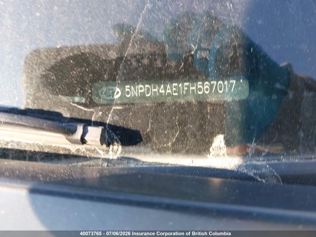 Продаж на аукціоні авто 2015 Hyundai Elantra Se/sport/limited, vin: 5NPDH4AE1FH567017, номер лоту: 40073765