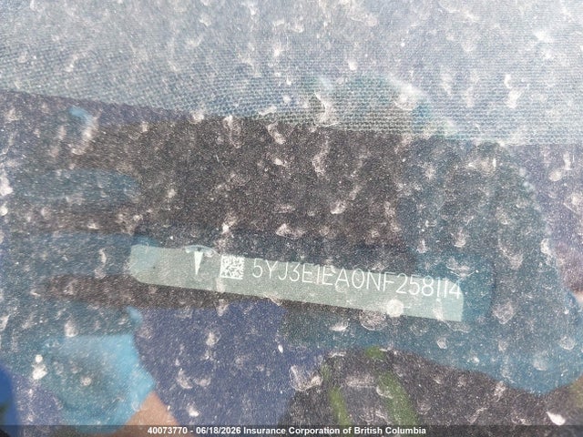 Tesla MODEL 3 2022 5YJ3E1EA0NF258114 Image 20