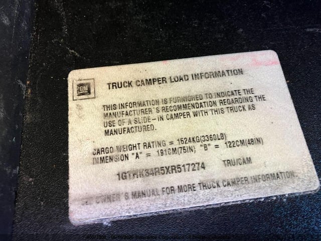 Aukcja sprzedaży 1999 Gmc Sierra, vin: 1GTHK34R5XR517274, numer aukcji: 40073806