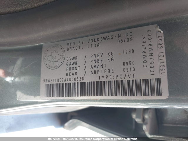 Продажа на аукционе авто 2010 Volkswagen Golf, vin: 9BWEL4BE7A4000526, номер лота: 40073828