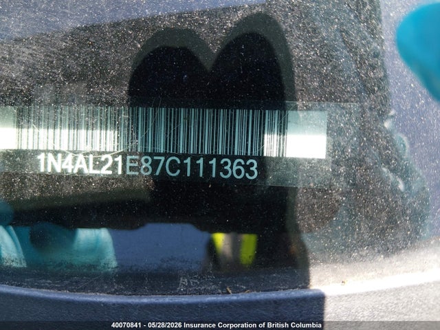 2007 Nissan Altima 2.5/2.5s მანქანა იყიდება აუქციონზე, vin: 1N4AL21E87C111363, აუქციონის ნომერი: 40070841