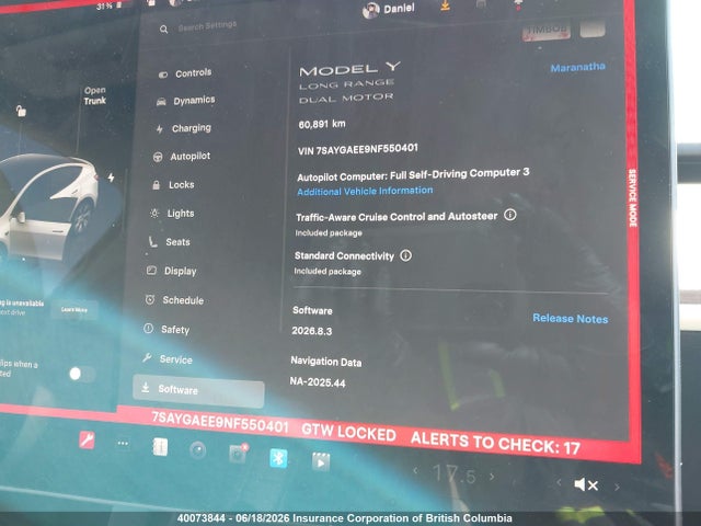 Tesla Model Y 2022 7SAYGAEE9NF550401 Image 7