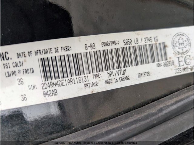 2010 Dodge Grand Caravan Se მანქანა იყიდება აუქციონზე, vin: 2D4RN4DE1AR116131, აუქციონის ნომერი: 40073857