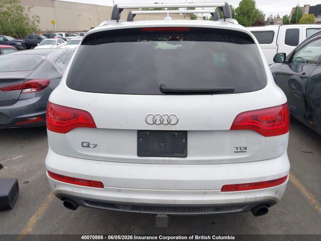2013 Audi Q7 Prestige მანქანა იყიდება აუქციონზე, vin: WA1WMCFE1DD008054, აუქციონის ნომერი: 40070886