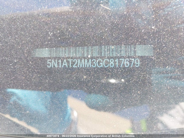 2016 Nissan Rogue მანქანა იყიდება აუქციონზე, vin: 5N1AT2MM3GC817679, აუქციონის ნომერი: 40073874