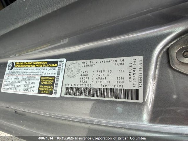 Продаж на аукціоні авто 2009 Volkswagen Gti, vin: WVWFV71K69W025550, номер лоту: 40074014