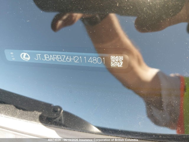 40074028 :رقم المزاد ، JTJBARBZ6H2114801 vin ، 2017 Lexus Nx 200t/base/f Sport مزاد بيع