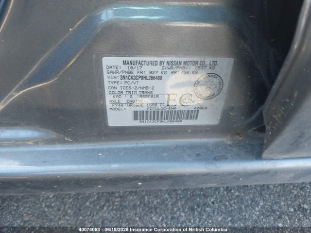 Продаж на аукціоні авто 2017 Nissan Micra, vin: 3N1CK3CP9HL266488, номер лоту: 40074053