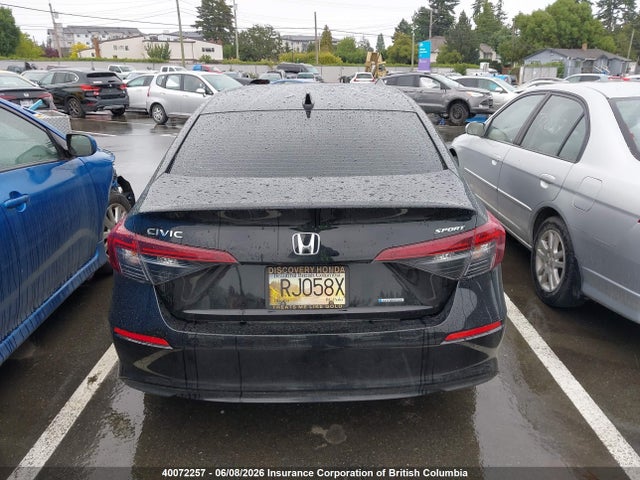 2025 Honda Civic Sport/sport Touring მანქანა იყიდება აუქციონზე, vin: 2HGFE4F88SH008850, აუქციონის ნომერი: 40072257