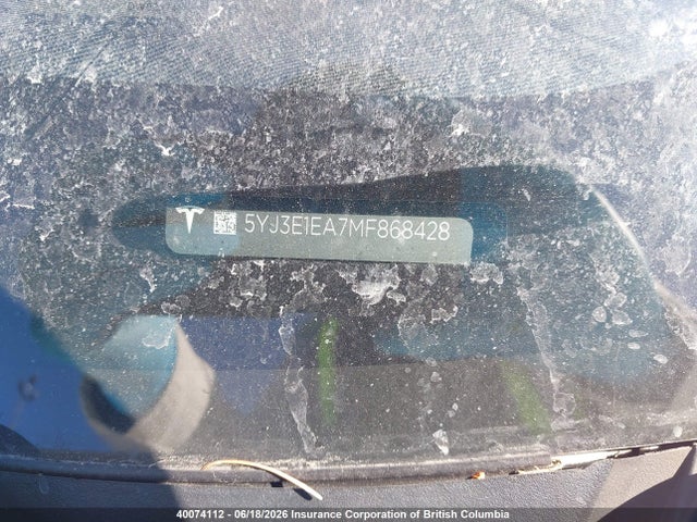 Tesla MODEL 3 2021 5YJ3E1EA7MF868428 Image 18