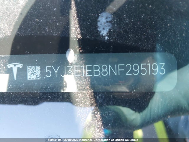 Tesla MODEL 3 2022 5YJ3E1EB8NF295193 Image 17
