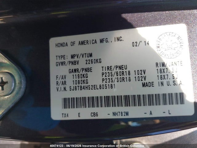 Acura RDX 2014 5J8TB4H52EL805181 Image 9