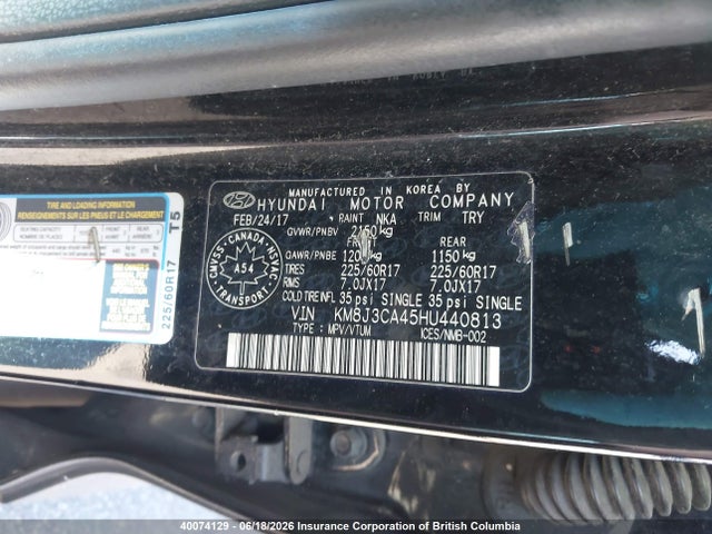 Hyundai TUCSON SE 2017 KM8J3CA45HU440813 Image 9