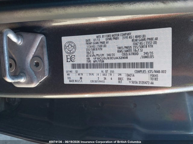 Ford Escape Titanium 2014 1FMCU9J93EUA32908 Image 9