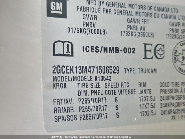 Продажа на аукционе авто 2007 Chevrolet Silverado K1500 Crew Cab, vin: 2GCEK13M471506529, номер лота: 40074146