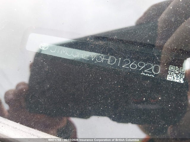 JTMJJREV3HD126920 Toyota Rav4 Hv Se