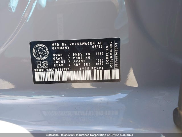 Volkswagen GTI 2026 WVWNE7CD5TW231797 Image 9