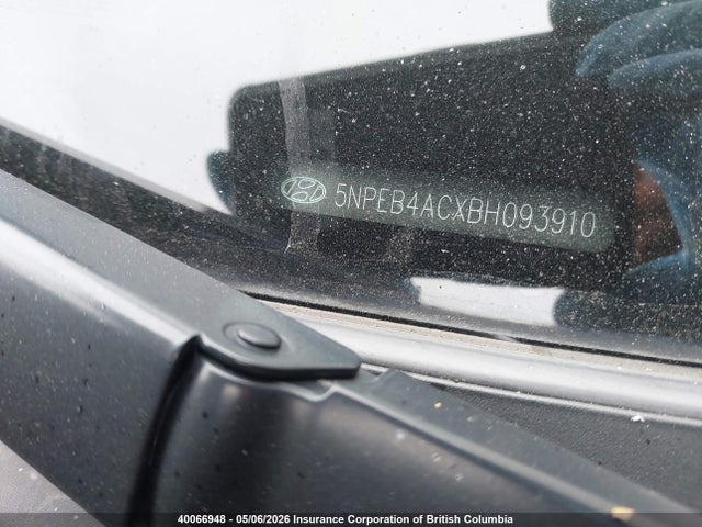 2011 Hyundai Sonata Gls მანქანა იყიდება აუქციონზე, vin: 5NPEB4ACXBH093910, აუქციონის ნომერი: 40066948