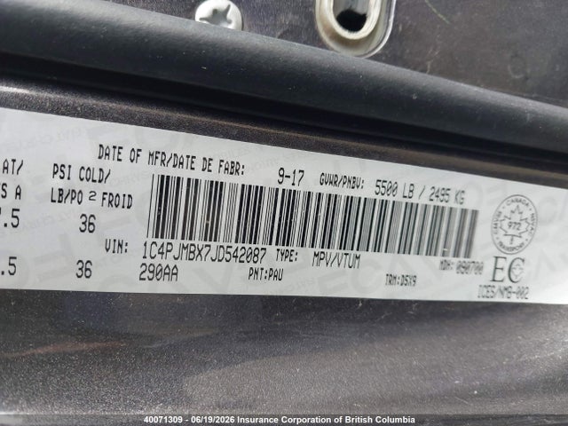 Jeep Cherokee Trailhawk 2018 1C4PJMBX7JD542087 Image 9