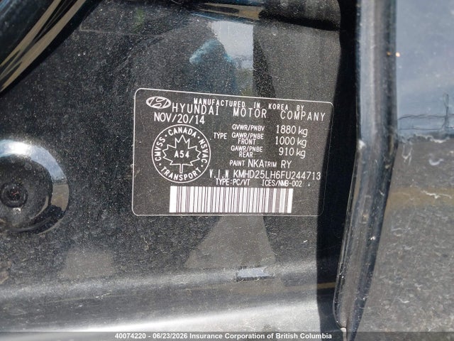 Продажа на аукционе авто 2015 Hyundai Elantra Gt, vin: KMHD25LH6FU244713, номер лота: 40074220