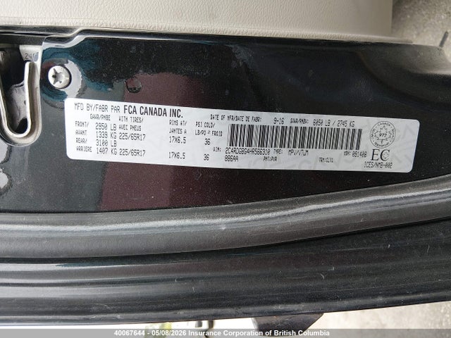 2C4RDGBG4HR566310 Dodge Grand Caravan Se