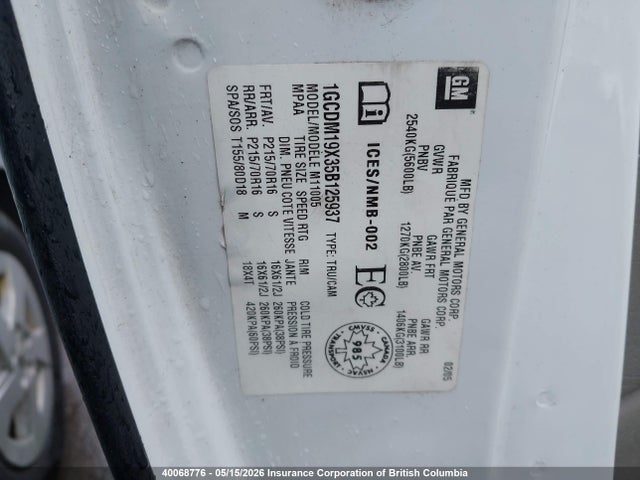 40068776 :رقم المزاد ، 1GCDM19X35B125937 vin ، 2005 Chevrolet Astro مزاد بيع