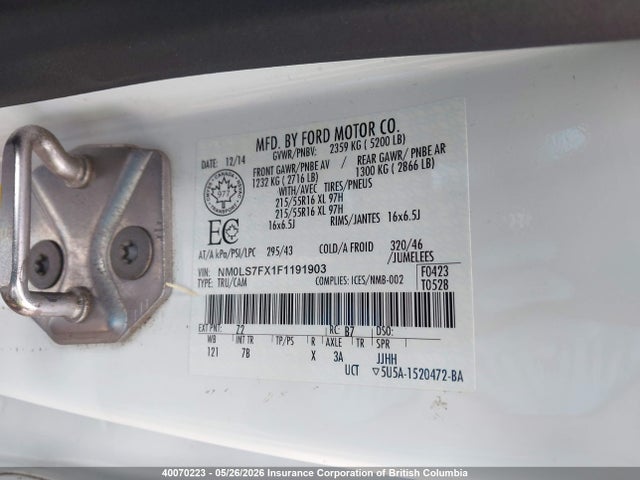 Ford Transit Connect Xlt 2015 NM0LS7FX1F1191903 Image 9