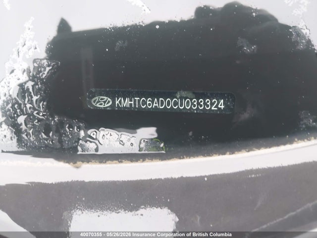40070355 :رقم المزاد ، KMHTC6AD0CU033324 vin ، 2012 Hyundai Veloster مزاد بيع