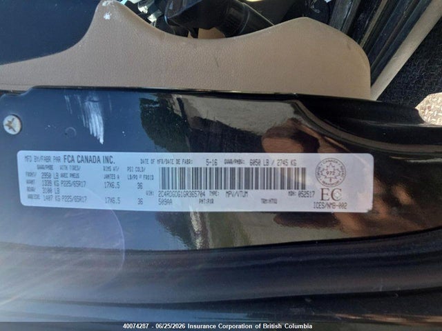 Dodge Grand Caravan Crew 2016 2C4RDGDG1GR365704 Image 5