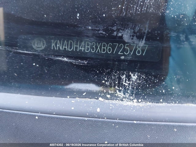 40074302 :رقم المزاد ، KNADH4B3XB6725787 vin ، 2011 Kia Rio مزاد بيع