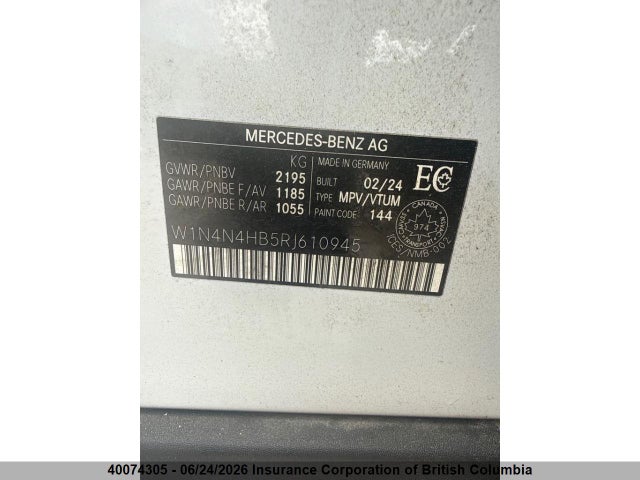 W1N4N4HB5RJ610945 Mercedes-Benz Gla 250 4matic