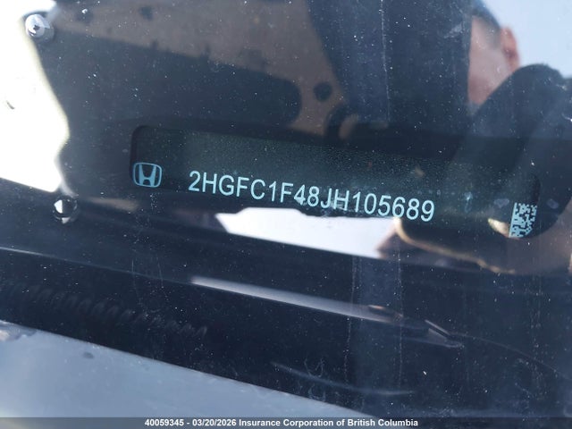 Продаж на аукціоні авто 2018 Honda Civic Ex, vin: 2HGFC1F48JH105689, номер лоту: 40059345