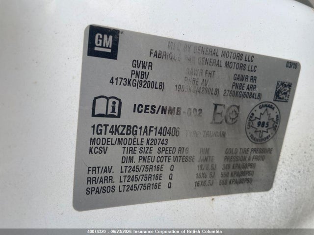 Продажа на аукционе авто 2010 Gmc Sierra K2500 Heavy Duty, vin: 1GT4KZBG1AF140406, номер лота: 40074320