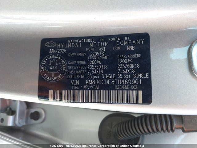 Hyundai Tucson Preferred 2026 KM8JCCDE8TU469901 Image 9