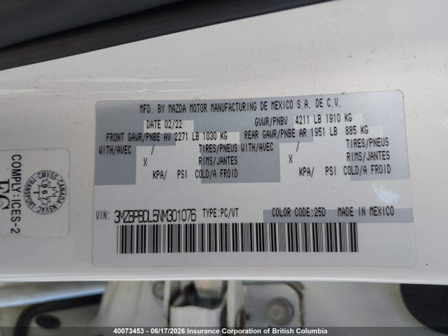 Mazda 3 Premium 2022 3MZBPBDL5NM301076 Image 9